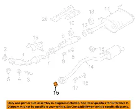 206955ta0b Nissan Oem 18-21 Nv200 Exhaust Components-converter Pipe Rear Seal