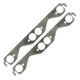 265-400 Pirate Mfg Hr0971 Round Port Aluminum Exhaust Gaskets Pair Fits Chevy Sbc 1955-1991
