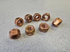 311101463 Porsche Lot Of 8 Brand New 914 912e Copper Exhaust M8 Nuts