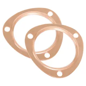 Sum-620135 Summit Racing Collector Gaskets Copper 3-hole 3.5 Inch Inside Diameter Pair