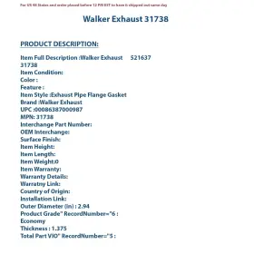 31738 Walker Exhaust