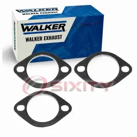 Sx-x9b6 Walker Exhaust 3 Pc Pipe Flange Gaskets For 1986-1988 Mazda Rx-7 1.3l R2 Ub