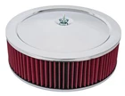 Jegs Air Cleaner Assembly 12 In. X 3.500 Chrome Top With Red Filter New. Price: $62.99.