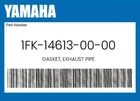 Yamaha Genuine Gasket, Exhaust Pipe 1FK-14613-00-00 New. Price: $23.02.