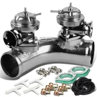 Grs/gs 2.5"70 Degree Twin Flange Pipe Adaptor+turbo Blow Off Bov Boost X2 Silver New. Price: $67.88.