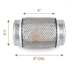 Exhaust Flex Pipe Stainless Steel Double Braid 3" 6" Oal 30006D New. Price: $11.33.
