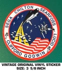 Nasa STS-76 Sticker Decal Sega Chilton Searfoss Clifford Godwin Lucid Vintage Used. Price: $8.68.
