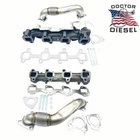 High Flow Exhaust Manifolds With Up Pipes For 01-16 Chevrolet Gmc Duramax 6.6L New. Price: $489.99.