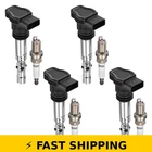 Bdfhyk Ignition Coil Pack UF411 & Spark Plug 6458 For Audi Vw 1.8L 2.7L New. Price: $113.99.