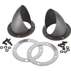 3.50 Lake Style Exhaust Header Turn-outs, Plain Steel Finish, Pair New. Price: $151.99.