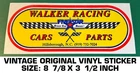 Walker Racing Cars Parts Stock Bodies - Vintage Original Vinyl Decal Sticker Used. Price: $9.43.