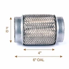 Exhaust Flex Pipe Stainless Steel Double Braid 3" 6" Oal 30006D New. Price: $11.19.