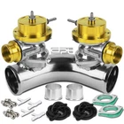 Type-s 2.5" 70 Degree Twin Flange Pipe Adaptor+turbo Blow Off Bov Boost X2 Gold New. Price: $63.88.