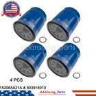Engine Oil Filter & Crush Gasket Kit 15208AA21A 803916010 - 4 Pack New. Price: $25.81.