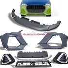 Fit 2020-2023 Audi Q3 2X Bumper Cover+fog Lamp Covers+grille Spoiler Strip Kit New. Price: $349.99.