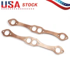 Oval Port Copper Header Exhaust Gaskets For Chevy 327 305 350 Reusable New. Price: $17.59.